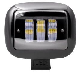 Противотуманная фара светодиодная LEDZILLA квадратная с СТГ, 9Вт лампа диодная, балка дальнего света LED ПТФ ДХО для авто противотуманки, 1шт G0016 