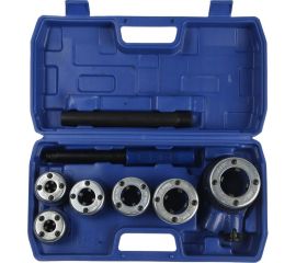 Набор трубных клуппов ТУНДРА 1/4""-3/8""-1/2""-3/4""-1""-1 1/4"" + трещотка в сборе, 9 предметов 4987620 