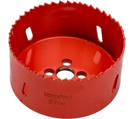Коронка биметаллическая по металлу 89 мм vertextools 2525-89 