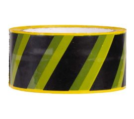 Клейкая лента FORT 48 мм х 45 мкм х 50 м, черно-желтая 501457203 