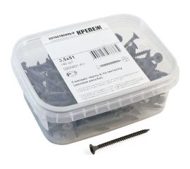 Саморез Качественный КРЕПЕЖ 3.5x51 мм, потай, частая резьба, оксид, 140 шт 0300401 КЧ 