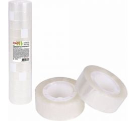 Канцелярские клейкие ленты STAFF 19 мм х 33 м, Classic, 12 шт., прозрачные 271261 
