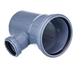 Канализационный тройник RTP D 110х50 мм, 87 град, серый 36572 