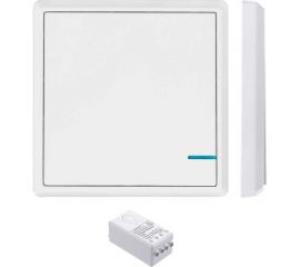 Умный выключатель GRITT Practic 1 клавиша, белый комплект 1 выключатель IP67, 1 радиореле, 220В, 1000Вт 433 + 11108 