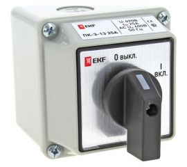 Кулачковый переключатель EKF PROxima ПК-3-13 25А, 3P, ""ВКЛ-ВЫКЛ"", IP54 pk-3-13-25 