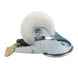 Колесо нейлоновое поворотное под болт М12 с тормозом 80 мм MFK-TORG EM04-ZKZ-80 F 