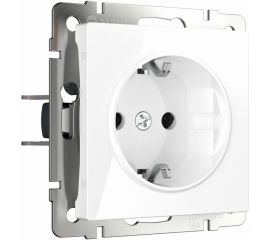 Розетка с заземлением WERKEL безвинтовой зажим белая W1171301 a051108 