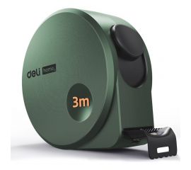 Рулетка DELI home series green ht8316l 3мх16мм, эксклюзивный дизайн, корпус из софттач пластика, противоскользящая резиновая вставка, подарочная упаковка 112895 