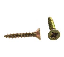 Шуруп Качественный КРЕПЕЖ желтый цинк 3,5x20, 500 шт. 0300437 КЧ 