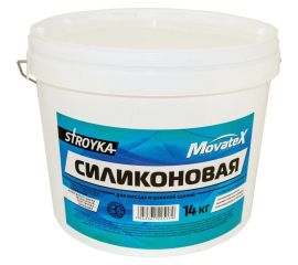 Водоэмульсионная краска Movatex Stroyka силиконовая, 14 кг Т94940 