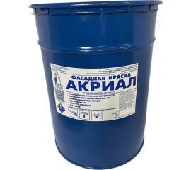 Краска фасадная ЗАО Подольский завод стройматериалов акриал цвет серый 25 кг 2000006640109 