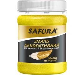 Декоративная акриловая эмаль SAFORA золото металлизированная 250 г ЭМ102/1М 