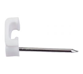 Скоба для кабеля Невский Крепеж плоская, Б6 мм, 50 шт. 800452 