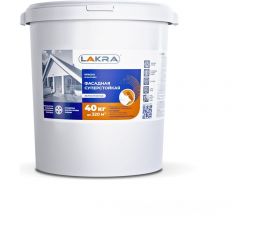Фасадная краска ЛАКРА акриловая, суперстойкая, белоснежная, 40 кг 8306526 ЛА-00000096 