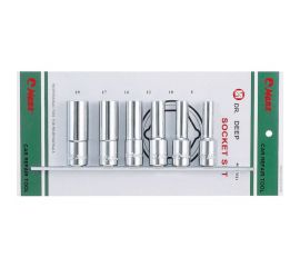 Комплект 6-ти гранных торцевых головок (8-19 мм; 1/2""; 6 шт.) Hans 4601MD 