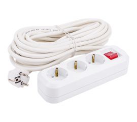 Удлинитель UNIVersal s-303а пвс 3/1,5 3гн. с заземлением, с выключателем, длина 10м (еврослот) 1729 