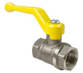 Шаровой кран для газа VALFEX 1/2"" ВР/ВР рычаг, латунный никелированный 11Б27фтМ VF.271.NR3.012.Bir 