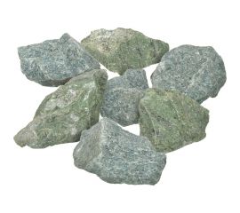 Камень Банные штучки Хакасский жадеит колотый, мелкий (40-80 мм), в коробке 10 кг 33718 