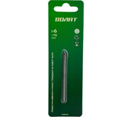 Сверло по кафелю и стеклу твердосплавное копьевидное 6х75 мм, ц/х ВОЛАТ 81200-06 