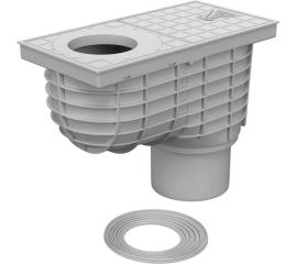 Дождеприёмник-трап со сливом из крыши MCH Chudej с нижним сливом, D110, стандарт, серый 325 Es 