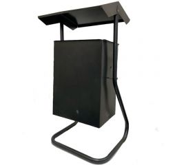 Металлическая урна Рустрейд поворотная, с крышей, с подставкой из круглой трубы (24 литра) №6 СИ-01771 