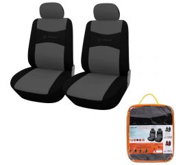 Чехлы для сидений Airline универсальные, RS-2, передние, 2 шт., 4 предмета, полиэстер, черный/серый ACS-PP-06 