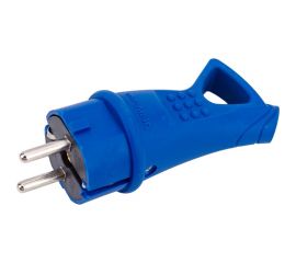 Вилка с ушком UNIVersal c заземлением каучук 16а 250в ip44 цвет синий еврослот 3040 