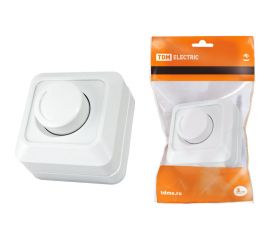 Поворотный светорегулятор TDM RL 600Вт IP20 белый "Ладога" SQ1801-0109 