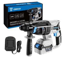Аккумуляторный перфоратор DEKO DKCH20FU-Li, 20В, 1x5.0Ач 063-4418 