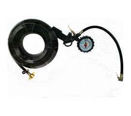 Шланг подкачки колес с манометром и пистолетом ДАЛИ-авто 24м, 20 атм DA-02990 