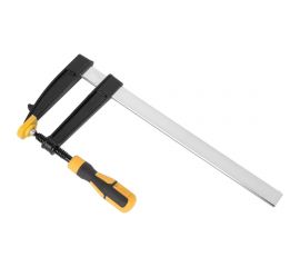 Столярная F-образная струбцина DELI dl111230 300x120 мм, максимальное усилие зажима 2000 Н, резьба 12 мм, штанга 5 мм 112039 