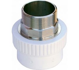 Комбинированная муфта VALFEX PP-R белая, под ключ, 63х2 дюйма НР 10135063 127-0254 