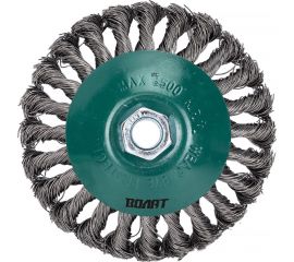 Щетка для УШМ 125 мм, M14, витая проволока ВОЛАТ 81060-125 