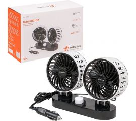 Вентилятор в салон Airline двойной, 2x12 см, 12 В, общий выключатель, пластик ACF-12-05 
