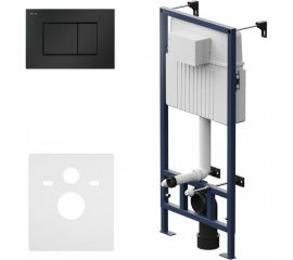 Инсталляция для подвесного унитаза AM.PM ProC S с клавишей, пластик, чёрный матовый I012707.0238 