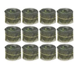 Барабанные гвозди КОРДЛЕНД 3000 шт. (12 кассет по 250 шт.) Ø 3,1 мм, длина 90 мм, Ø шляпки 7 мм, ершеные GVB-00046.12 