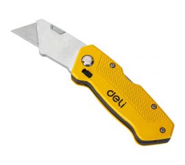 Строительный складной нож DELI dl006z с т-образным лезвием, 6 лезвий в комплекте, сталь sk2, рукоятка из цинкового сплава, отсек для лезвий 112178 