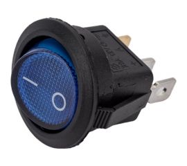 Круглая клавиша Nord-Yada 12V 20А синяя с подсветкой (3контакта) ON-OFF (2шт в упаковке) 905480 