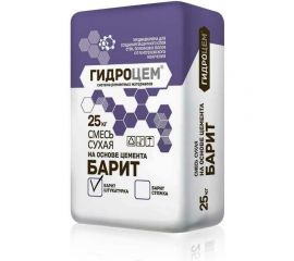 Баритовая штукатурка Гидроцем Барит 25 кг Г00084 