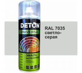Эмаль DETON акриловая, быстросохнущая, светло-серый, RAL 7035, аэрозоль 520 мл DTN-A07414 