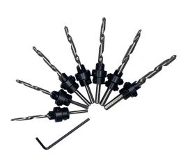 Набор сверл по дереву с зенкером и ограничителем 7 шт, 3-6 мм vertextools 0987-7 