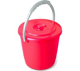 Ведро Martika колор 5 л, с крышкой, перламутровое красное С402ККРА 