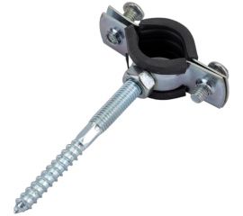 Хомут с шурупом Невский Крепеж оцинк. с резин. уплотн. 1/2" 20-24 мм 818801 