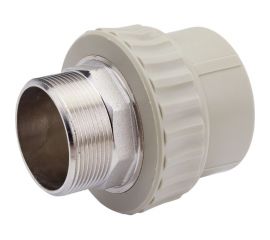 Муфта комбинированная под ключ с наружной резьбой VALFEX PP-R серая, 63 мм х2"" 10135063Г 127-0373 