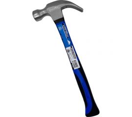 Молоток-гвоздодер vertextools 225 г, фибергласовая обрезиненная рукоятка 10-25-225 