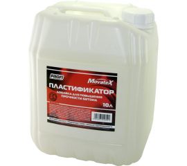 Пластификатор Movatex PROFI добавка для повышения прочности бетона, 10 л Т31837 