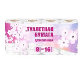 Туалетная бумага VEIRO 2 слоя, 8 шт., белая 3с28NN 