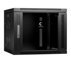 Телекоммуникационный настенный шкаф Cabeus 19" 9U цвет черный SH-05F-9U60/45-BK 