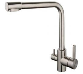 Смеситель для кухни FRAP GAPPO G4399-1 нержавеющая сталь, с выходом для питьевого фильтра 538018 