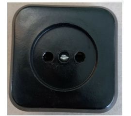 Квадратная розетка ООО Ливны-Электро РА 10-007 черная РАф 722 